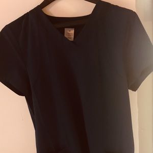 Navy blue scrub top